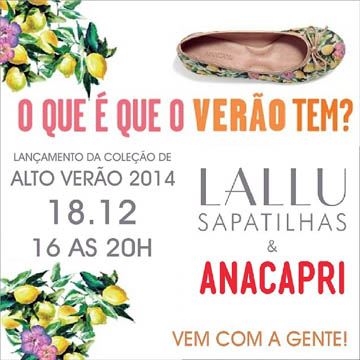 circuito chic; Lallu Sapatilhas; Ana Capri