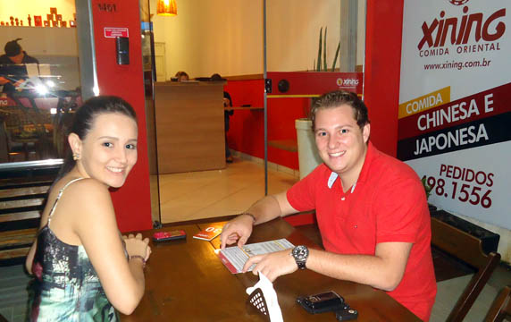 Circuito Chic, Xiling Comida Oriental, Taiane Lopes, Ricardo Ravanello