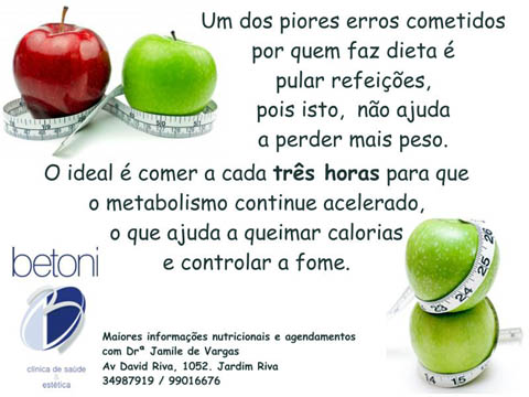 circuito chic; Clínica Betoni; Jamile de Vargas Nutricionista