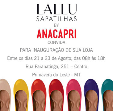 circuito chic; Lallu Sapatilhas; Ana Capri