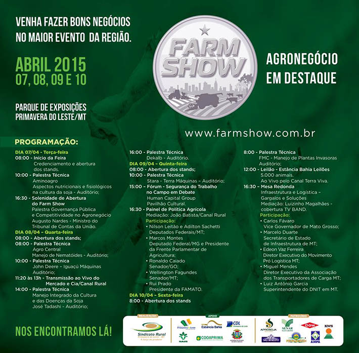 circuito chic; coluna christiano coelho; Farm Show 2015